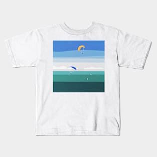 Flying over the English channel - Vol au dessus de la Manche Kids T-Shirt